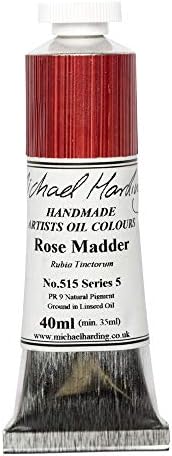 Michael Harding Artist Oil Colours, Rose Madder, 40ml Tube, 60840 Michael Harding