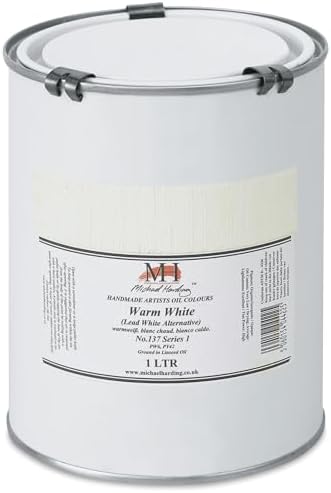 Michael Harding Artist Oil Colours, Warm White, 1 Liter Tin, 137LTR Michael Harding