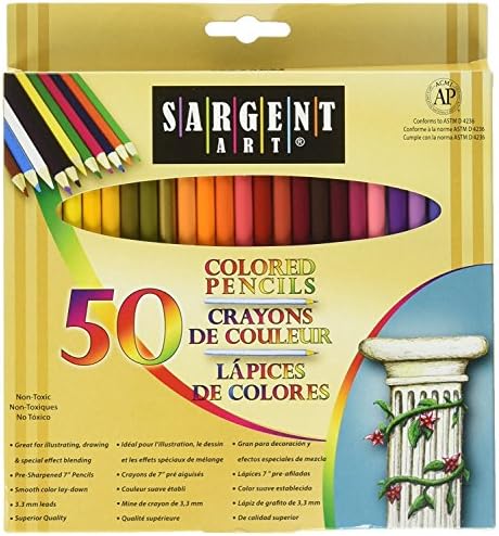 Sargent Art 50x2 22-7251 Colored Pencils, 2 Packs of 50, Assorted Colors Sargent Art