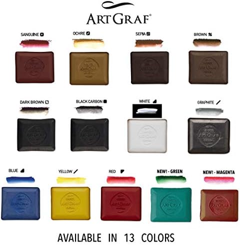 Art Graf Water-Soluble Tailors Chalk Square Disc, Red Art Graf