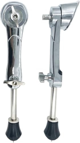 1 Pair Bass Drum Spurs Legs 360° Adjustable Telescopic Kick Drum Legs Metal Floor Tom Leg Mount Bass Drum Legs for Percussion Drum Set Accessories TUOREN