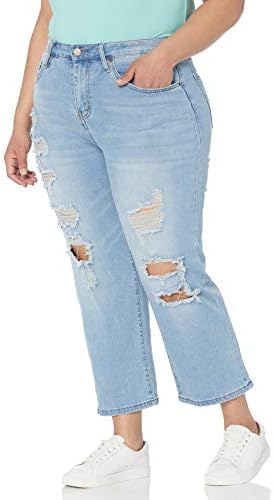 dollhouse Women's Size Straight Leg Plus Crop Dollhouse