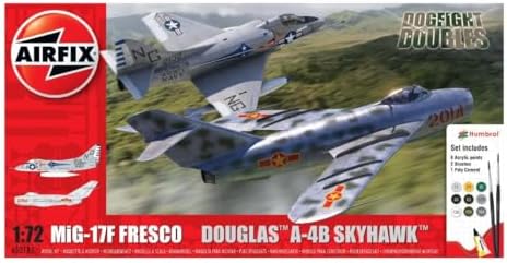 Модельный набор для сборки Airfix Dogfight Doubles: МиГ-17 и Douglas Skyhawk 1:72, Вьетнамская война Airfix