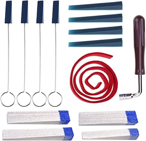 Piano Tuning Kit 14Pcs Professional Piano Tuner Mute Kit Tools Including Tune Hammer, Temperament Stripand, Mute Kit, for Beginners and Professionals TUOREN