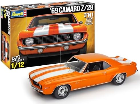 Revell 12812 1969 Chevy Camaro Z/28 1:12 Scale 175-Piece Skill Level 5 Model Building Kit Revell