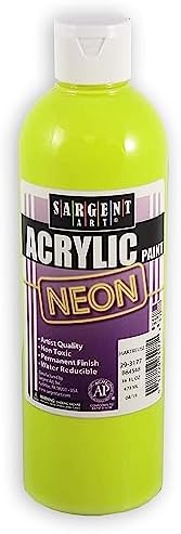 Sargent Art 16oz Neon Acrylic Paint, Chartreuse Sargent Art