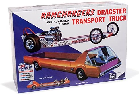 MPC Ramchargers Dragster & Transporter Truck 1:25 Scale Model Kit Mpc