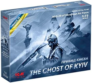 ICM 72140 – MiG-29 of Ukrainian Air Force – The Ghost of Kyiv – Plastic Airplane Model Kit in 1:72 Scale — Highly-Detailed Replica of The Original MiG-29 “9-13” Icm