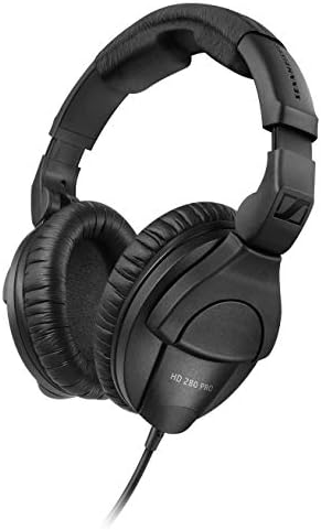 Sennheiser Professional HD 280 PRO Over-Ear Monitoring Headphones and Amazon Basics Standard XLR Male to Female Balanced Microphone Cable, Durable & Flexible, Noise-Cancelling - 6 Feet, Black Sennheiser