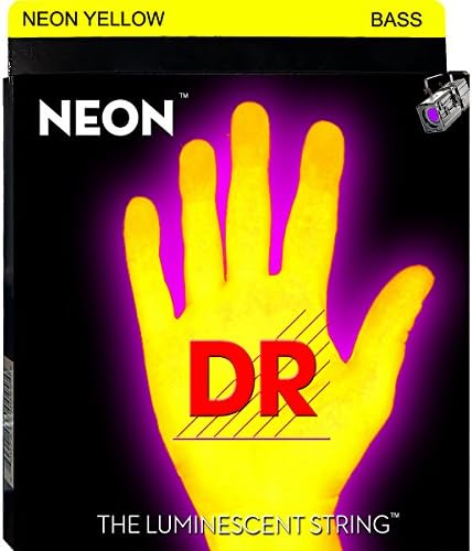 Бас-гитарные струны DR Strings HI-DEF NEON для 5-струнных бас-гитар, среднее натяжение 45-125 с технологией K3 DR Strings