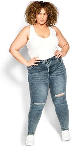 City Chic Women's Plus Size Jean - Classic Buttons City Chic