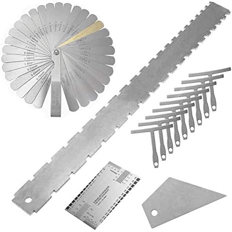 Jiayouy 13 предметов: комплект настроечных инструментов для гитары, включая 32 лезвия, 9 радиальных шаблонов и уровень натяжения струн Jiayouy