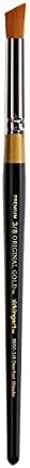 KINGART Premium Original Gold 9850-1/8 DEERFOOT STIPPLER - Synthetic Series Artist Brush, Golden Taklon Hair, Short Handle, for Acrylic, Watercolor, Oil and Gouache Painting, Size 1/8" Kingart