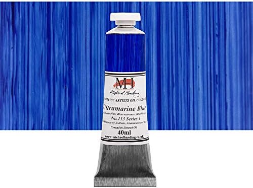 Michael Harding Artist Oil Colours, Ultramarine Blue, 40ml Tube, 11340 Michael Harding