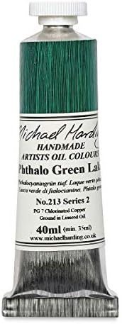 Michael Harding Artist Oil Colours, Phthalocyanine Green Lake, 40ml Tube, 21340 Michael Harding