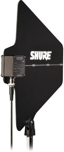 Shure UA874US Active Directional UHF Antenna with Gain Switch (470-698 MHz), Black Shure