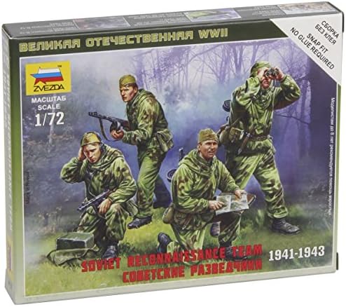 Zvezda Models 1/72 Soviet Reconnaissance Team Snap Kit Zvezda