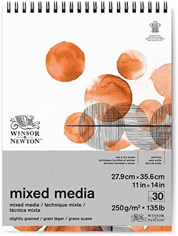 Winsor & Newton Professional Mixed Media Pad, 7" x 10", 30 Sheets, 250gsm, White Winsor & Newton