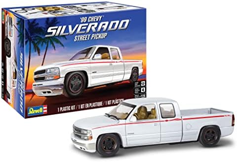 Level 4 Model Kit 1999 Chevrolet Silverado Street Pickup Truck 1/25 Scale Model by Revell Revell