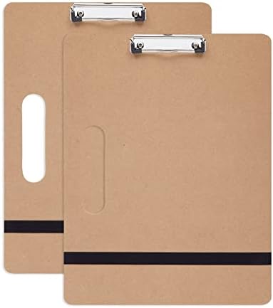 Bright Creations 2 Pack Artist's Drawing Sketch Boards - Art Drawing Boards for Artists with Left Side Handle Holes and Paper Retaining Rubber Bands - Wooden Drawing Clipboards (13x17 Inch) Bright Creations