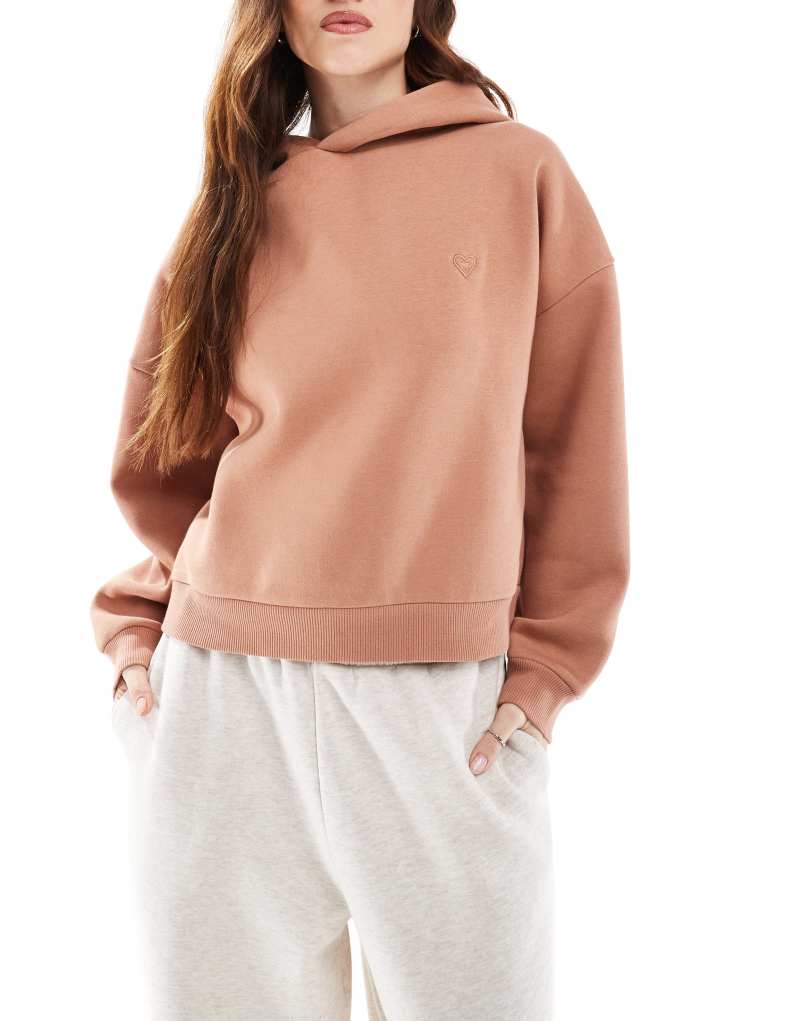 Miss Selfridge drop shoulder hoodie in ginger Miss Selfridge