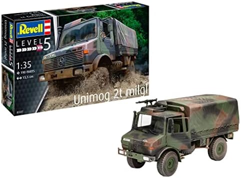 Revell 03337 Unimog 2T milgl 1:35 Scale Unbuilt/Unpainted Plastic Model Kit Revell