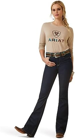 ARIAT R.E.A.L. High-Rise Selma Bootcut Jeans in Rinse Ariat