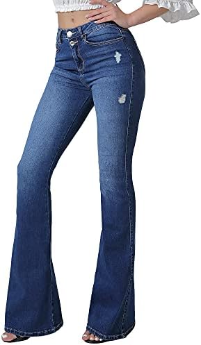 VIPONES Bell Bottom Jeans for Women Stretchy High Waisted Flare Curvy Denim Pants Vipones