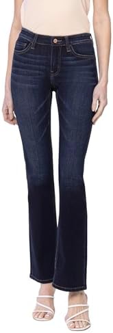 VERVET Mid Rise Bootcut Jeans Dark Blue T5957 Vervet