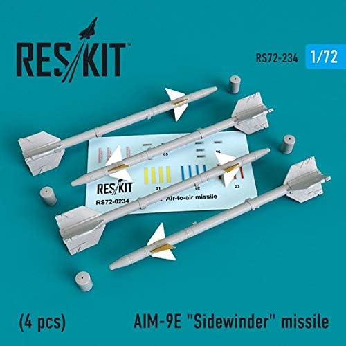 Модель ракеты AIM-9E Sidewinder в масштабе 1/72 (4 шт.) - набор для сборки от Reskit Reskit