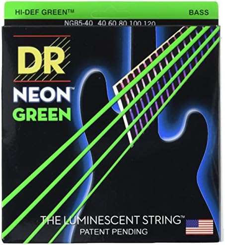 DR Strings HI-DEF NEON Bass Guitar Strings (NGB5-40) DR Strings