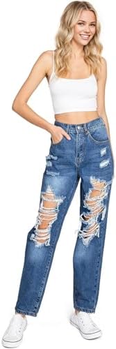 Женские джинсы WAX JEAN с высокой талией в стиле mom fit, делаве и свободного кроя WAX JEAN