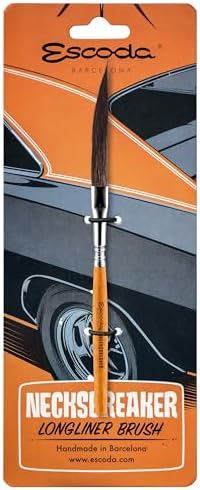 Escoda Necksbreaker Series Longliner Pinstriping Artist Paint Brush, Short Handle, Squirrel, Size 4 Escoda