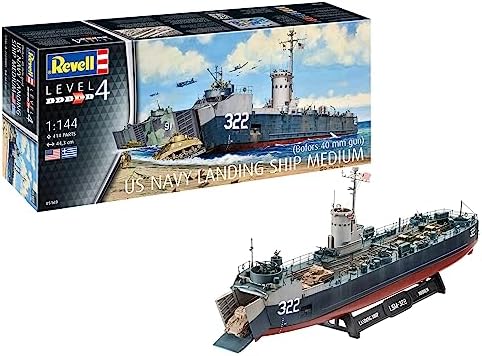 Пластиковая модель Revell RV05169 - Средний десантный корабль ВМФ США 1:144, 414 деталей, для опытных моделистов Revell