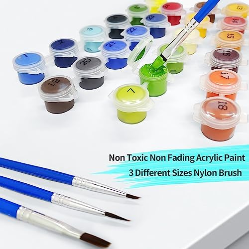 YALKIN Paint by Number for Adult Kits, DIY Oil Acrylic Painting Kits for Adults Beginners on Canvas for Home Wall Decor Gifts 16x20 inch/40X50CM (No Frame) YALKIN