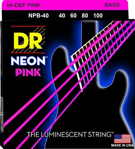 DR Strings HI-DEF NEON Bass Guitar Strings (NPB-40) DR Strings