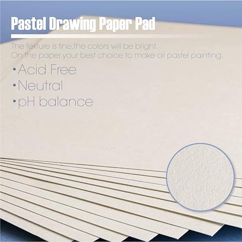 GR DZPLUS Oil Pastel Pad | 5.9 x 5.9 inch(123 lb/200g) | 50 Sheets Heavyweight Drawing Paper GR DZPLUS