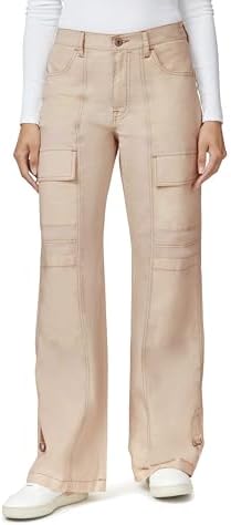 kensie Jeans for Women High Rise Cargo Pants with Tab Bottom 27.5-Inch Inseam, Sizes 0-14 Kensie