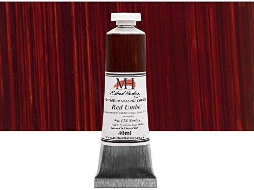 Michael Harding Artist Oil Colours, Red Umber, 40ml Tube, 12440 Michael Harding