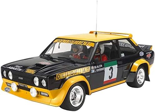 Tamiya 20069-000 300020069 Fiat Vehicle 1:20 131 Abarth Rally Olio, Faithful Replica, Making, Plastic, Crafts, Hobby, Gluing, Model kit, Assembly, unpainted, Blue/Yellow, Mittel Tamiya