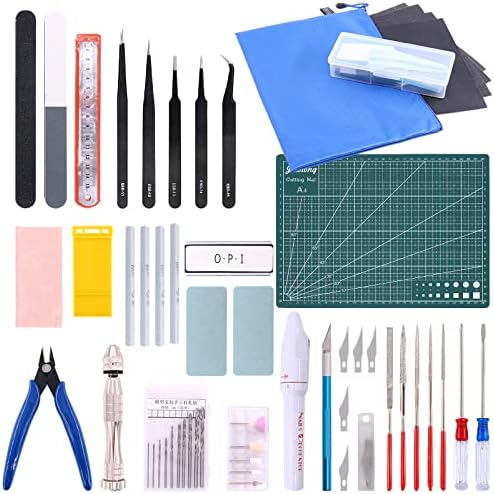 Findfly 36Pcs Modeler Basic Tools Craft Set Hobby Building Tools Kit for Gundam Car Model Building Rustark