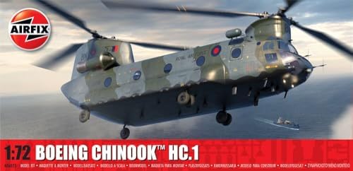 Airfix Standard Model Set - A06023 Boeing Chinook HC.1 Model Building Kit - Plastic Model Helicopter Kits for Adults & Children 8+, Set Includes Sprues and Decals - 1:72 Scale Model Airfix