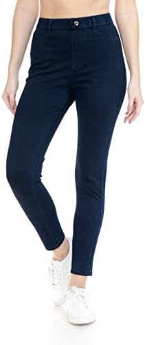 Leggings Depot Women's Stretch Pull-on Skinny Denim Look Jean Leggings (Available in Plus Size) Leggings Depot