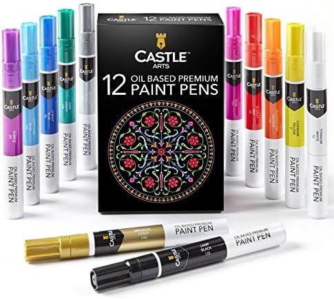 Набор масляных маркеров Castle Art Supplies: 12 премиум цветных ручек для взрослых и начинающих художников Castle Art Supplies