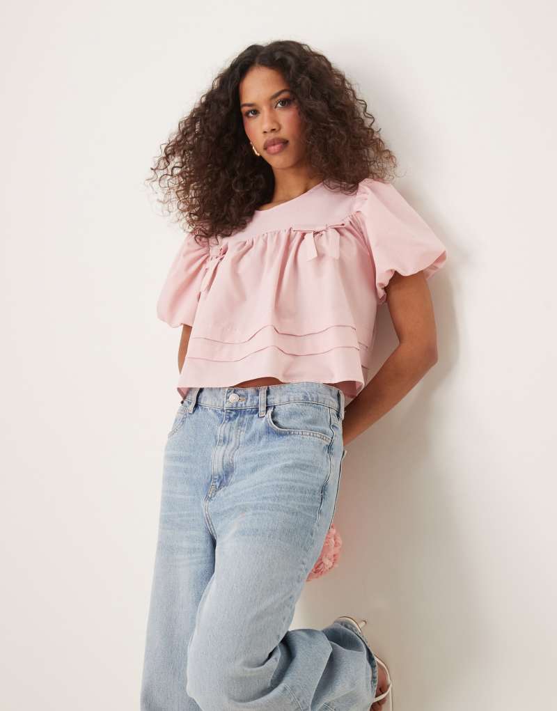 Sister Jane bow top in pink Sister jane