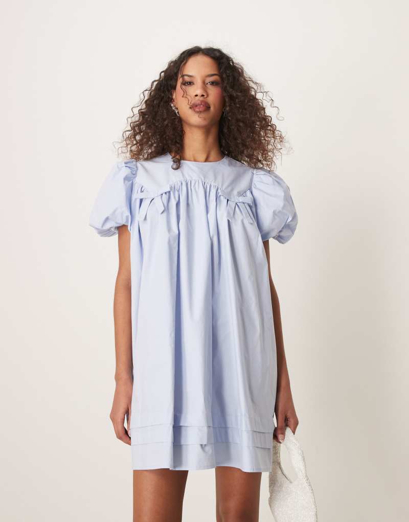 Sister Jane bow mini dress in light blue Sister jane