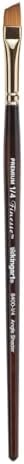 KINGART Premium Finesse 8400-1/2 Angular Shader Series Artist Brush, Synthetic Kolinsky Sable Hair, Short Handle, for Watercolor and Oil Paints, Size 1/2" Kingart