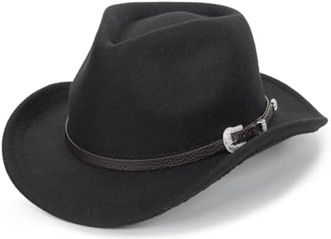 Western Cowboy Hat for Kids Toddler Girls Boys-Felt Fedora Cowgirls for 2-6 Years Old Ovoy