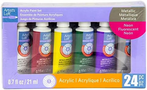 MICHAELS Metallic & Neon Acrylic Paint Set By Artist's Loft™ Artist's Loft