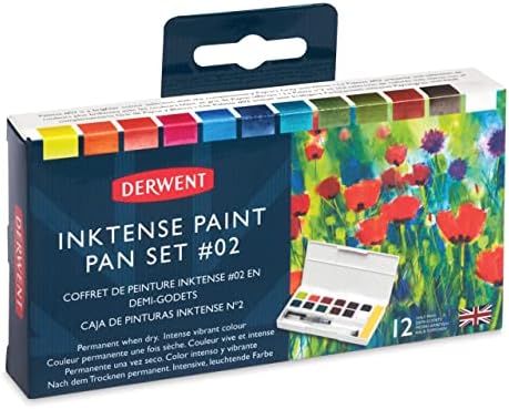 Derwent Inktense Paint 12 Pan Palette #1 Derwent